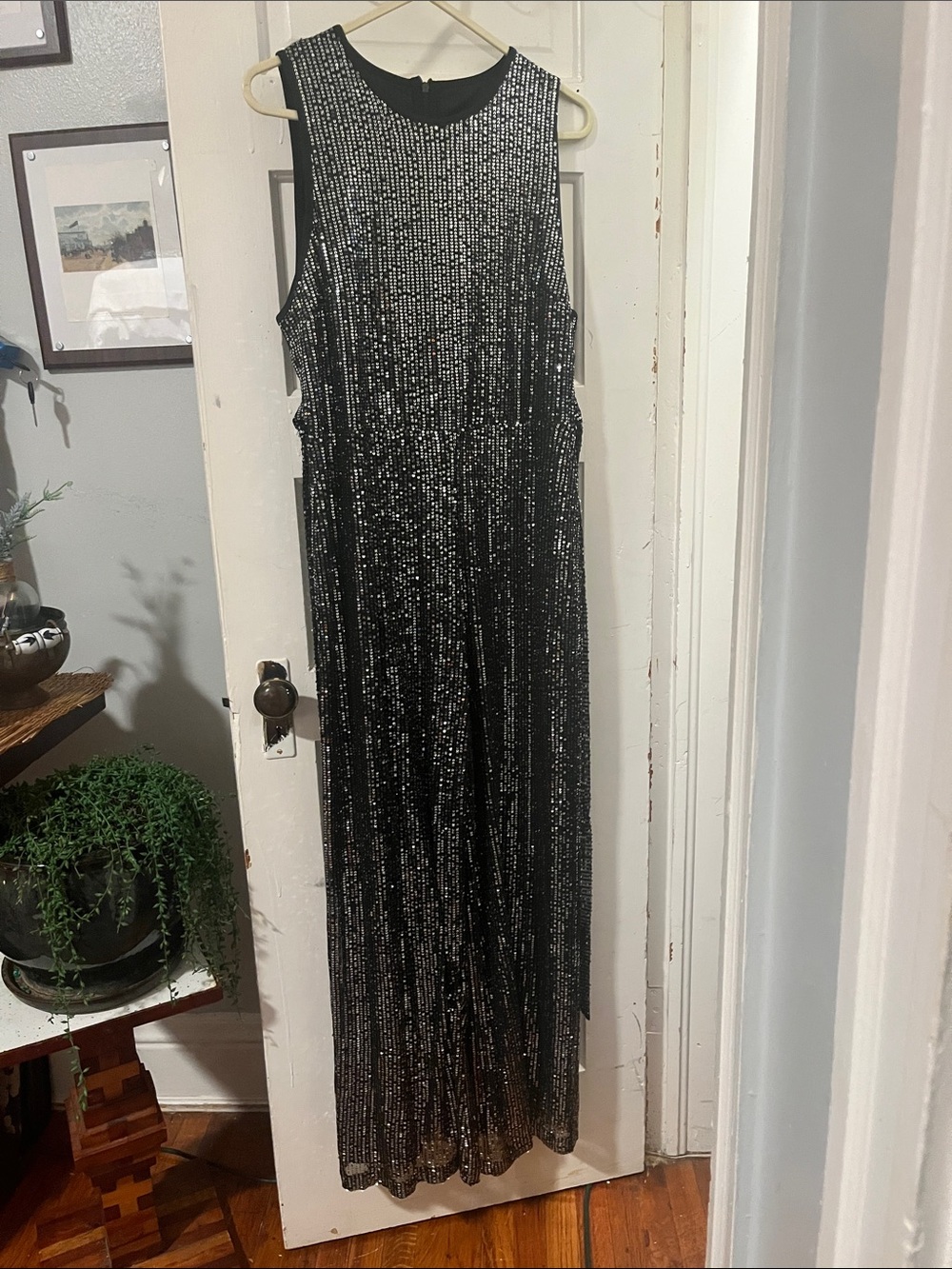 Black Sequin Sleeveless Maxi Dress - Elegant Evening Wear